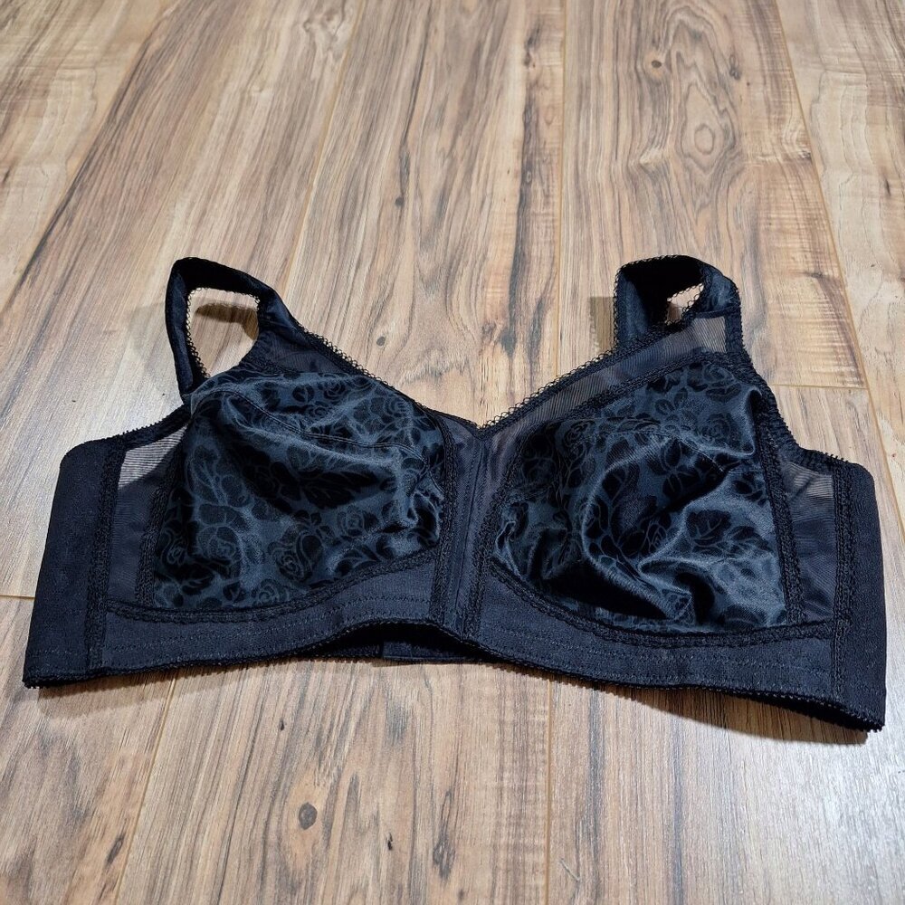 Playtex Black Floral Wireless Bra 44C